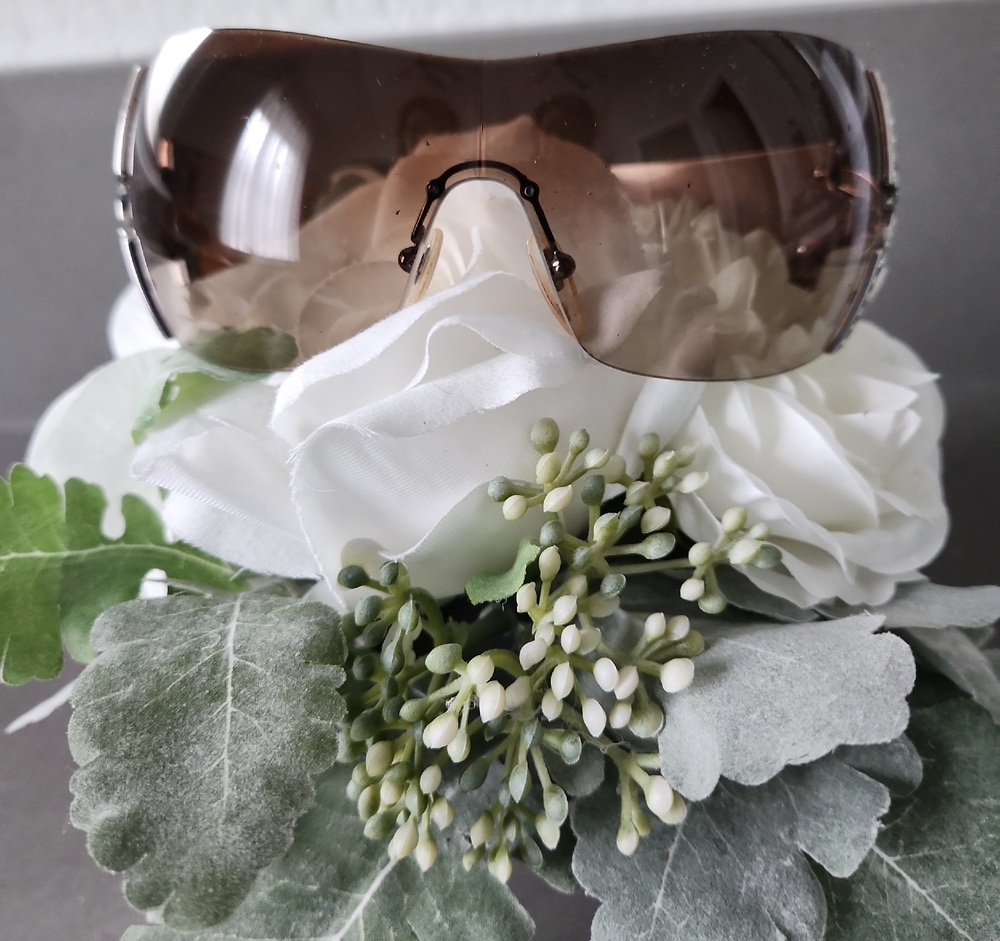 Bvlgari Brown Gradient Shield Sunglasses